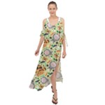 My Neighbor Totoro Pattern Maxi Chiffon Cover Up Dress