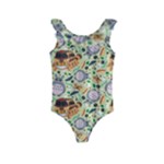 My Neighbor Totoro Pattern Kids  Frill Swimsuit