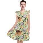 My Neighbor Totoro Pattern Tie Up Tunic Dress