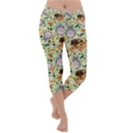 My Neighbor Totoro Pattern Lightweight Velour Capri Yoga Leggings