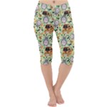 My Neighbor Totoro Pattern Lightweight Velour Cropped Yoga Leggings