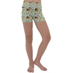 My Neighbor Totoro Pattern Kids  Lightweight Velour Yoga Shorts