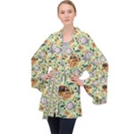 My Neighbor Totoro Pattern Long Sleeve Velvet Kimono 