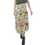 My Neighbor Totoro Pattern Velour Split Maxi Skirt