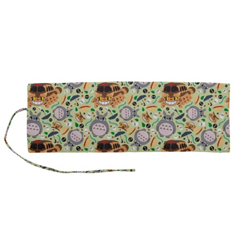 My Neighbor Totoro Pattern Roll Up Canvas Pencil Holder (M) from ArtsNow.com