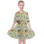 My Neighbor Totoro Pattern Kids  All Frills Chiffon Dress