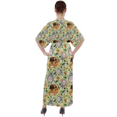 V-Neck Boho Style Maxi Dress 