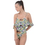 My Neighbor Totoro Pattern Drape Piece Swimsuit