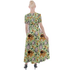 Button Up Short Sleeve Maxi Dress 