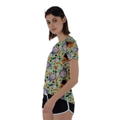 Short Sleeve Open Back T-Shirt 