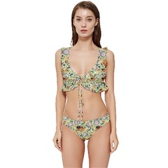 Low Cut Ruffle Edge Bikini Set 