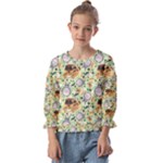 My Neighbor Totoro Pattern Kids  Cuff Sleeve Top