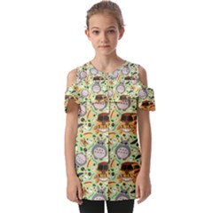 Fold Over Open Sleeve Top 