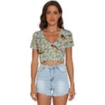 My Neighbor Totoro Pattern V-Neck Crop Top