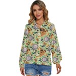 My Neighbor Totoro Pattern Women s Long Sleeve Button Down Shirt