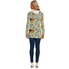 Long Sleeve Drawstring Hooded Top 