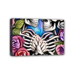 Floral Skeletons Mini Canvas 6  x 4  (Stretched)