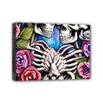 Floral Skeletons Mini Canvas 7  x 5  (Stretched)