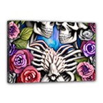 Floral Skeletons Canvas 18  x 12  (Stretched)