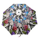 Floral Skeletons Folding Umbrellas