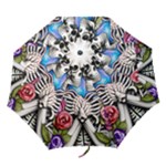 Floral Skeletons Folding Umbrellas