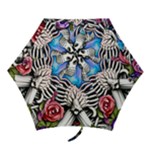 Floral Skeletons Mini Folding Umbrellas