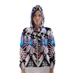 Floral Skeletons Women s Hooded Windbreaker