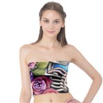 Floral Skeletons Tube Top