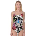 Floral Skeletons Camisole Leotard 