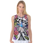 Floral Skeletons Women s Basketball Tank Top