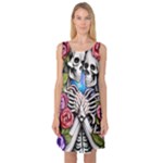 Floral Skeletons Sleeveless Satin Nightdress