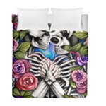 Floral Skeletons Duvet Cover Double Side (Full/ Double Size)