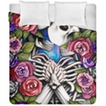 Floral Skeletons Duvet Cover Double Side (California King Size)