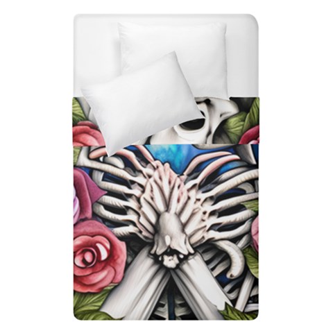 Floral Skeletons Duvet Cover Double Side (Single Size) from ArtsNow.com