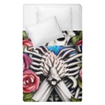 Floral Skeletons Duvet Cover Double Side (Single Size)