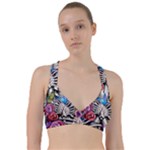 Floral Skeletons Sweetheart Sports Bra