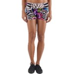 Floral Skeletons Yoga Shorts