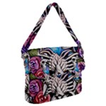 Floral Skeletons Buckle Messenger Bag