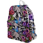 Floral Skeletons Top Flap Backpack