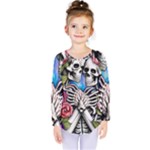 Floral Skeletons Kids  Long Sleeve Tee