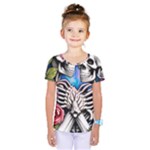 Floral Skeletons Kids  One Piece Tee