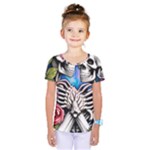 Floral Skeletons Kids  One Piece Tee