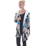 Floral Skeletons Longline Hooded Cardigan