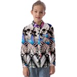 Floral Skeletons Kids  Long Sleeve Shirt
