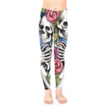 Floral Skeletons Kids  Leggings