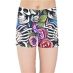 Floral Skeletons Kids  Sports Shorts