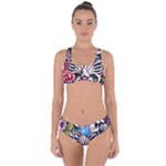 Floral Skeletons Criss Cross Bikini Set