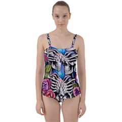 Twist Front Tankini Set 