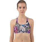 Floral Skeletons Back Web Sports Bra