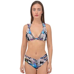 Double Strap Halter Bikini Set 